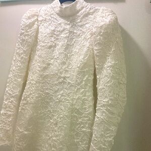 ROTATE crinkled cut out dress